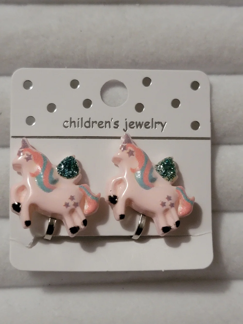 Pink Glitter Unicorn Earrings